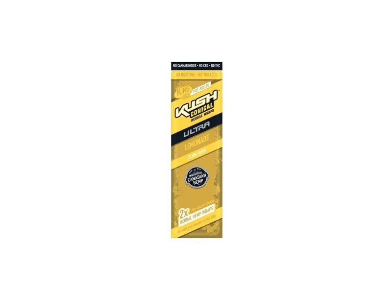 Kush Conical Herbal Wraps - LEMONADE - 2 Unidades
